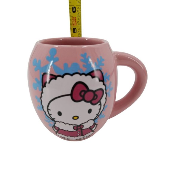 Hello Kitty Pink Ceramic Winter Snow Holiday Mug Sanrio - Picture 9 of 11